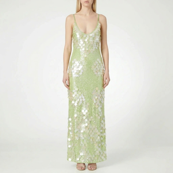 Sequin Embellished Maxi Dress