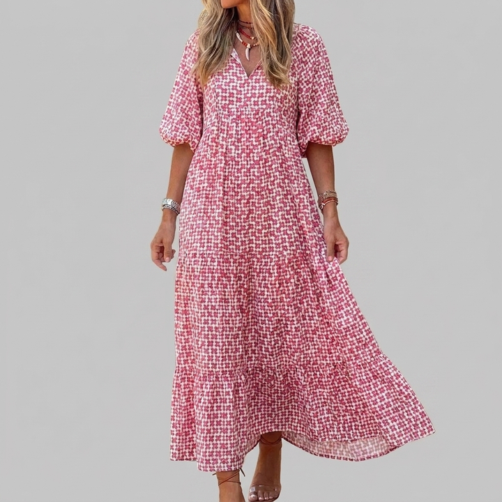 Boho Floral Maxi Dress for Women