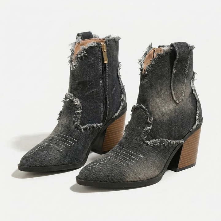 Ankle Block Heel Boots