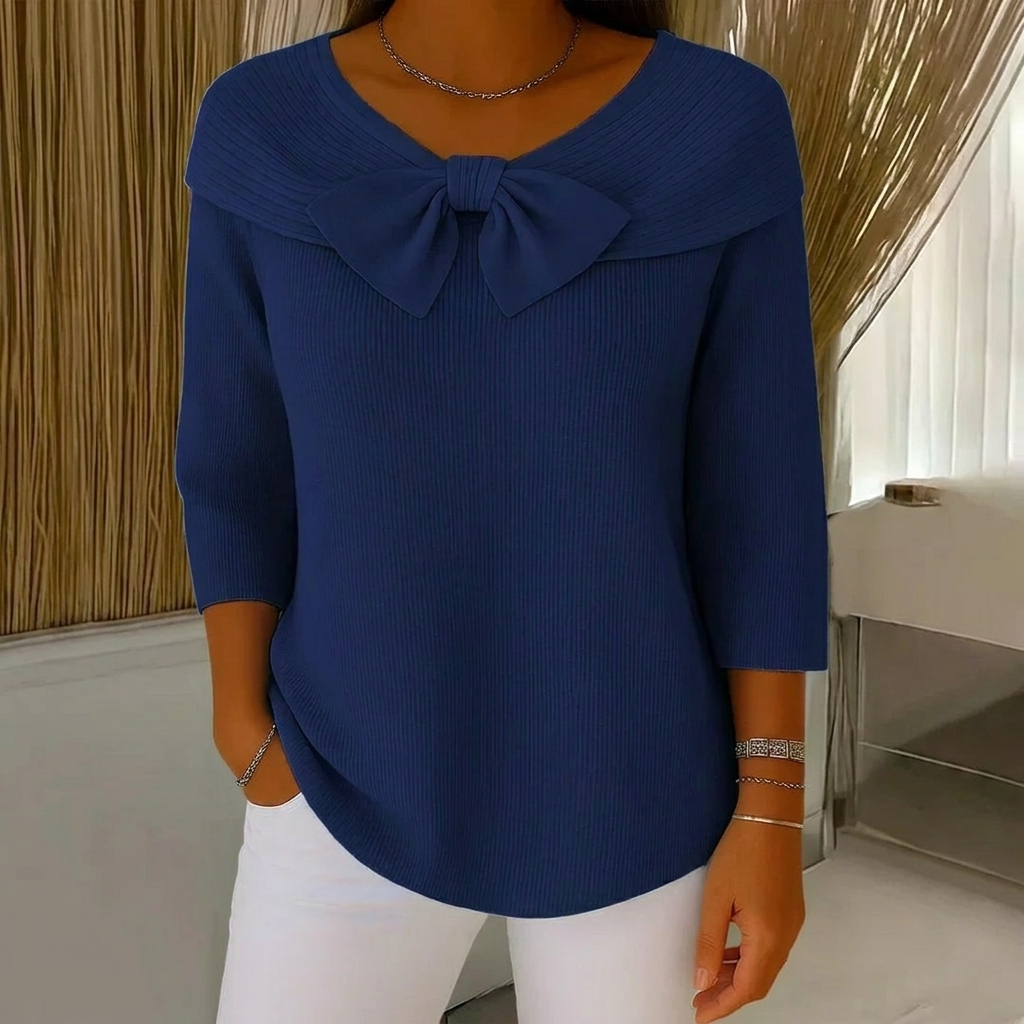 Women's Bow & Round Neck Sweater