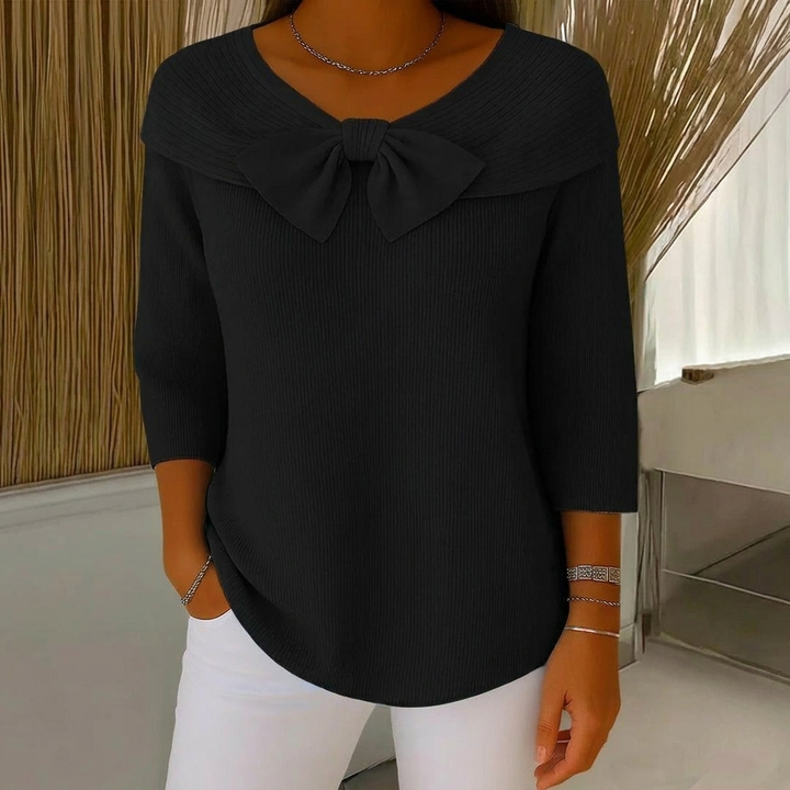 Women's Bow & Round Neck Sweater