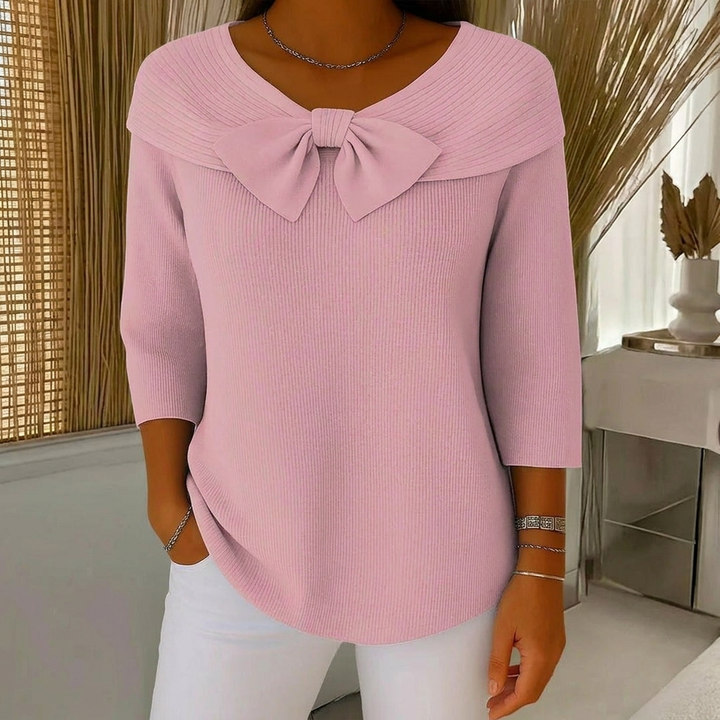 Women's Bow & Round Neck Sweater