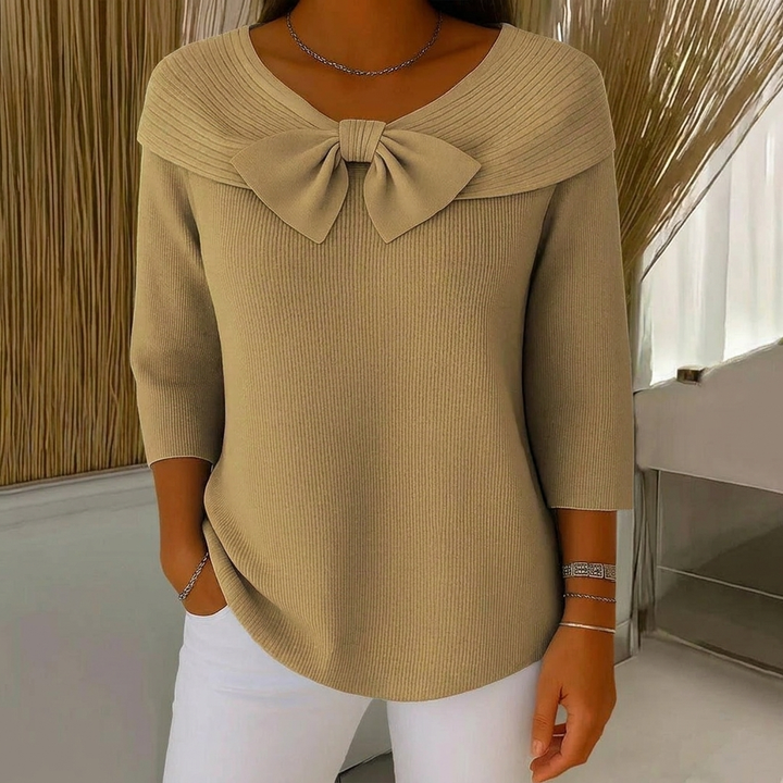 Women's Bow & Round Neck Sweater
