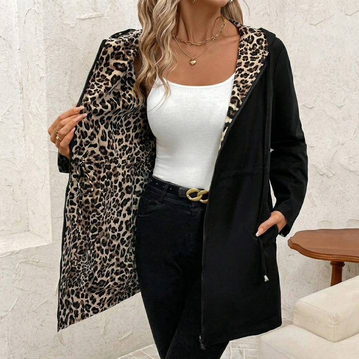 Reversible Leopard Print Coat