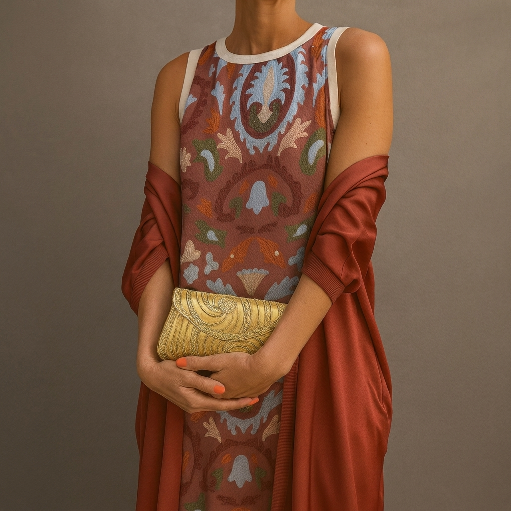 Elegant Long Dress & Coat Set