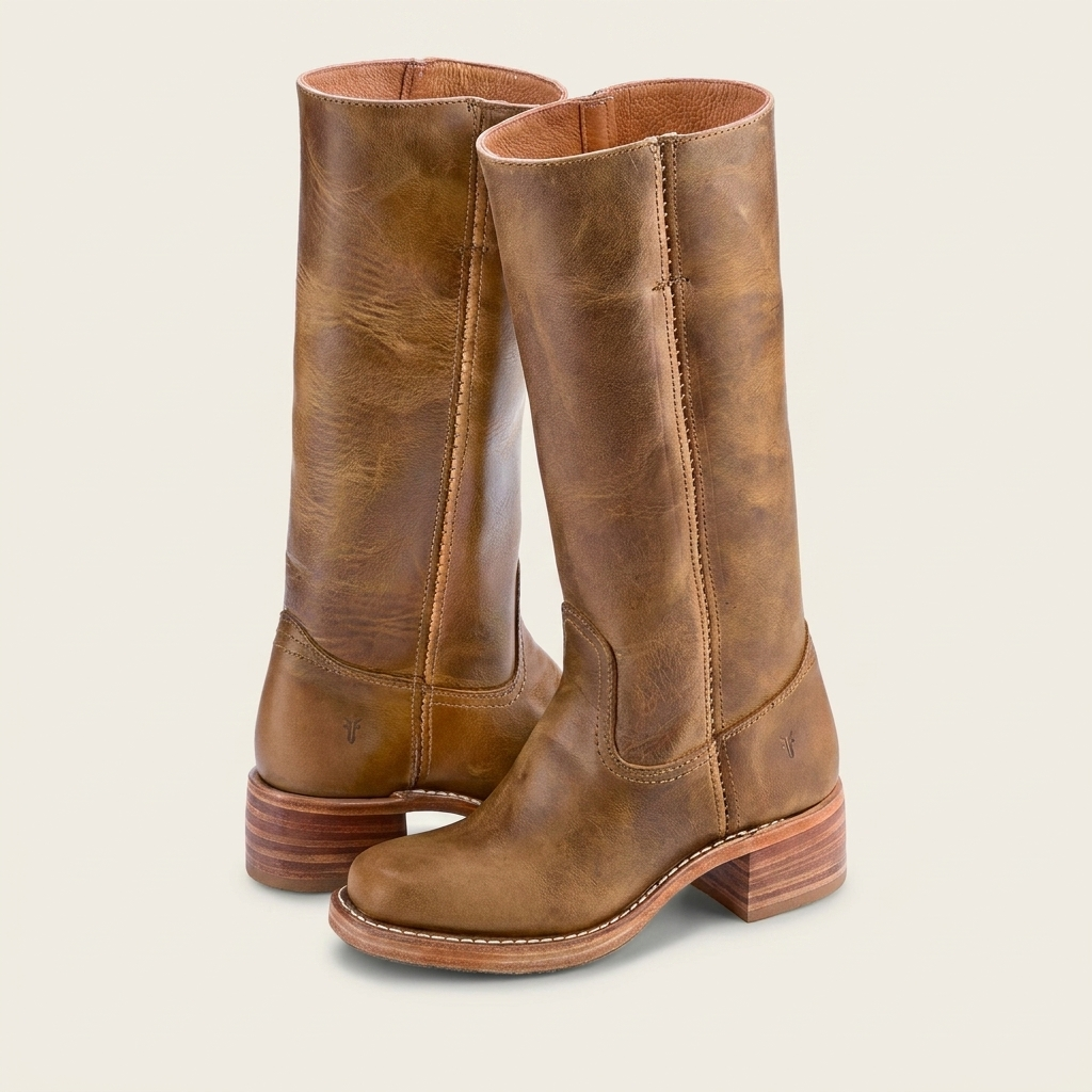 Classic Mid-Calf Block Heel Boots for Women
