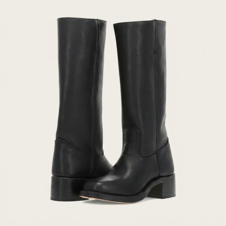 Classic Mid-Calf Block Heel Boots for Women