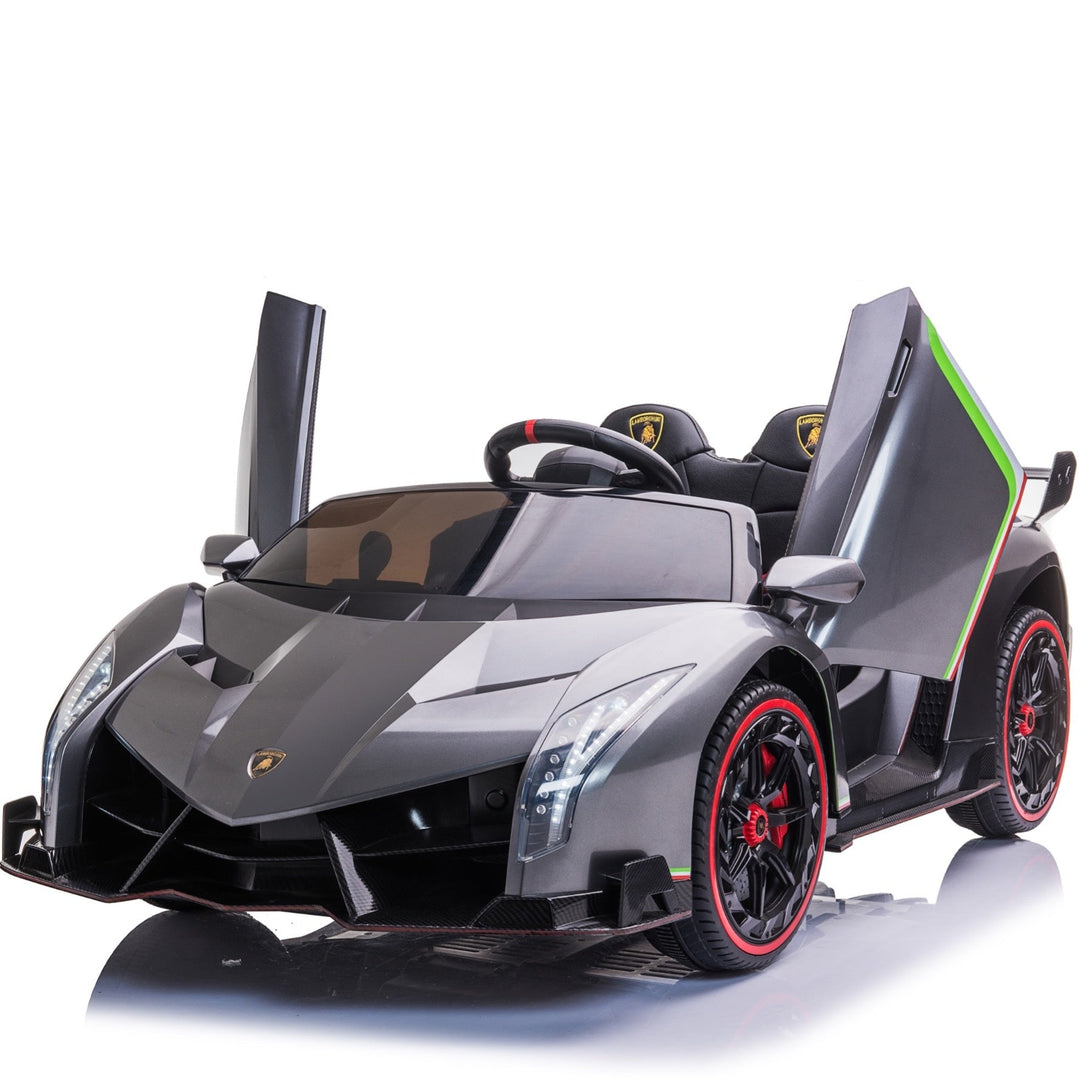 12V 2-Seater Electric Ride-On Car – Metallic Gray