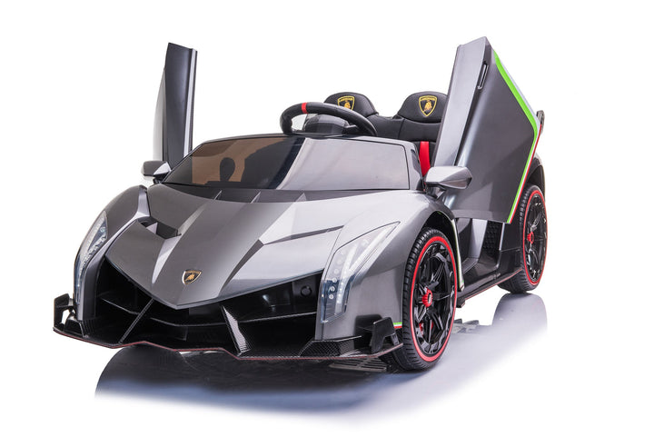 12V 2-Seater Electric Ride-On Car – Metallic Gray
