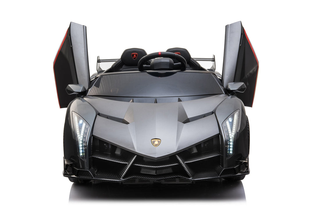 12V 2-Seater Electric Ride-On Car – Metallic Gray