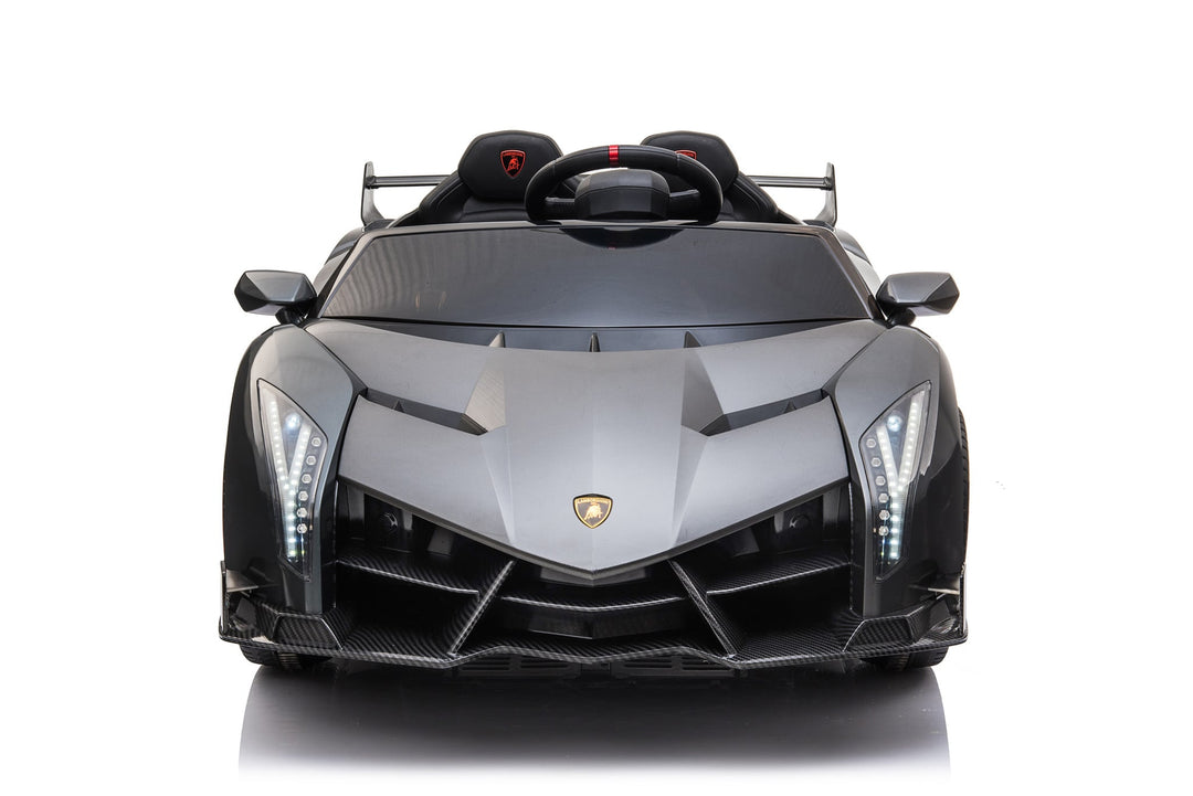 12V 2-Seater Electric Ride-On Car – Metallic Gray