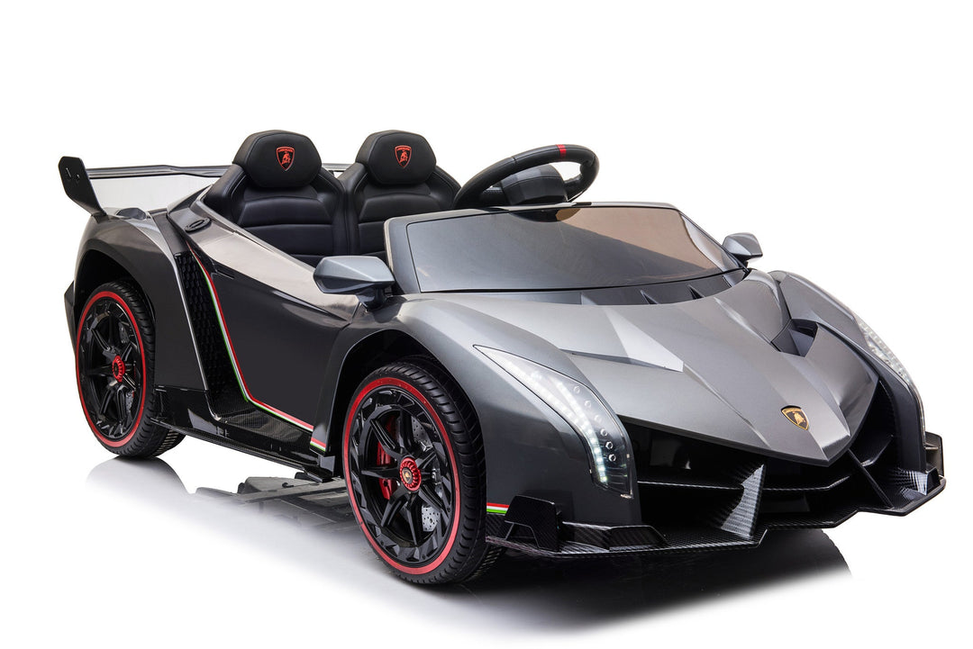 12V 2-Seater Electric Ride-On Car – Metallic Gray
