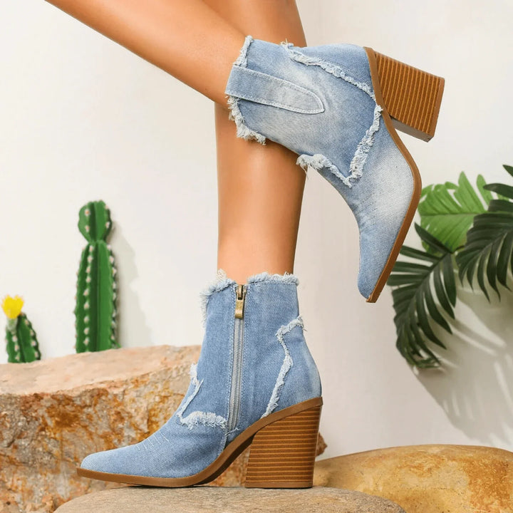 Ankle Block Heel Boots